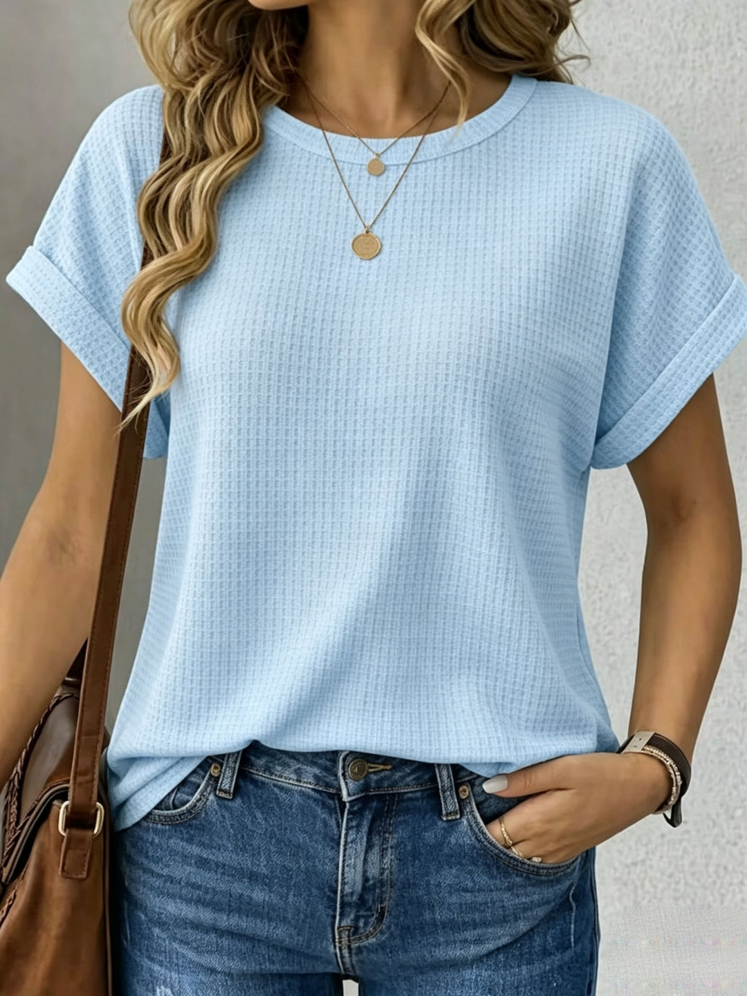 Adeline | Waffle Texture Tee