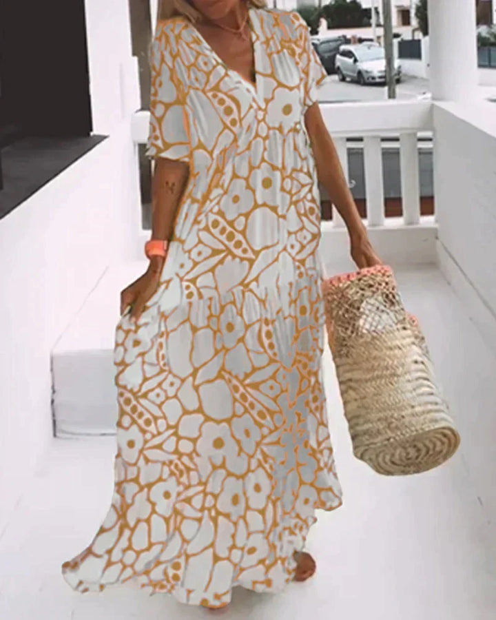 Coralie | Floral V-Neck Maxi Dress