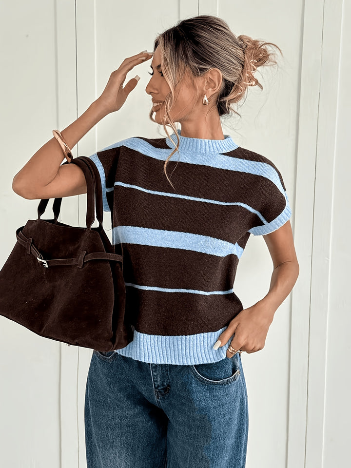 Matilda | Striped Sleeveless Knit Vest