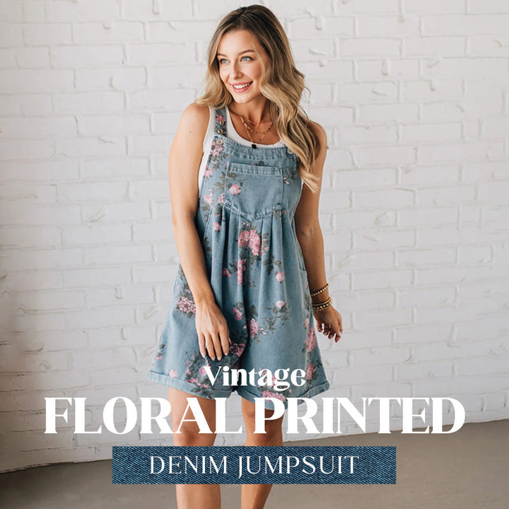 Tahlia | Floral Denim-Look Jumpsuit