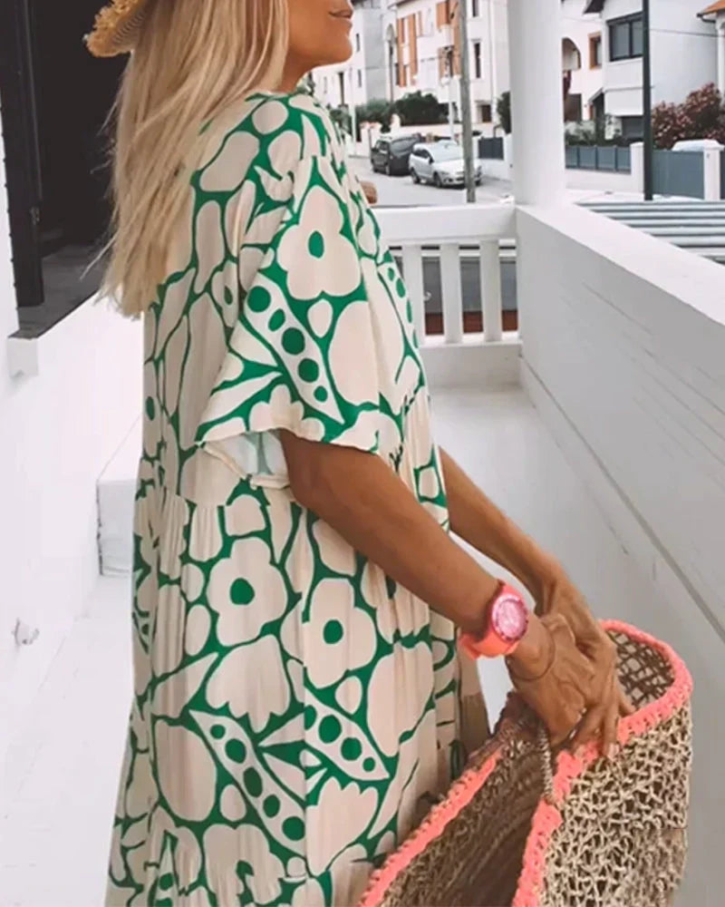 Coralie | Floral V-Neck Maxi Dress