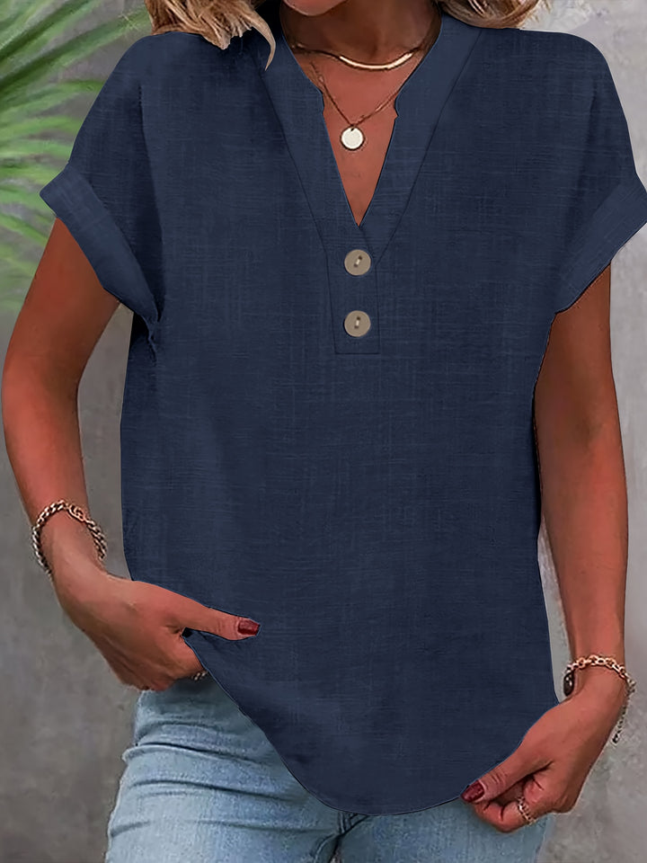 Briony | V-Neck Button Blouse
