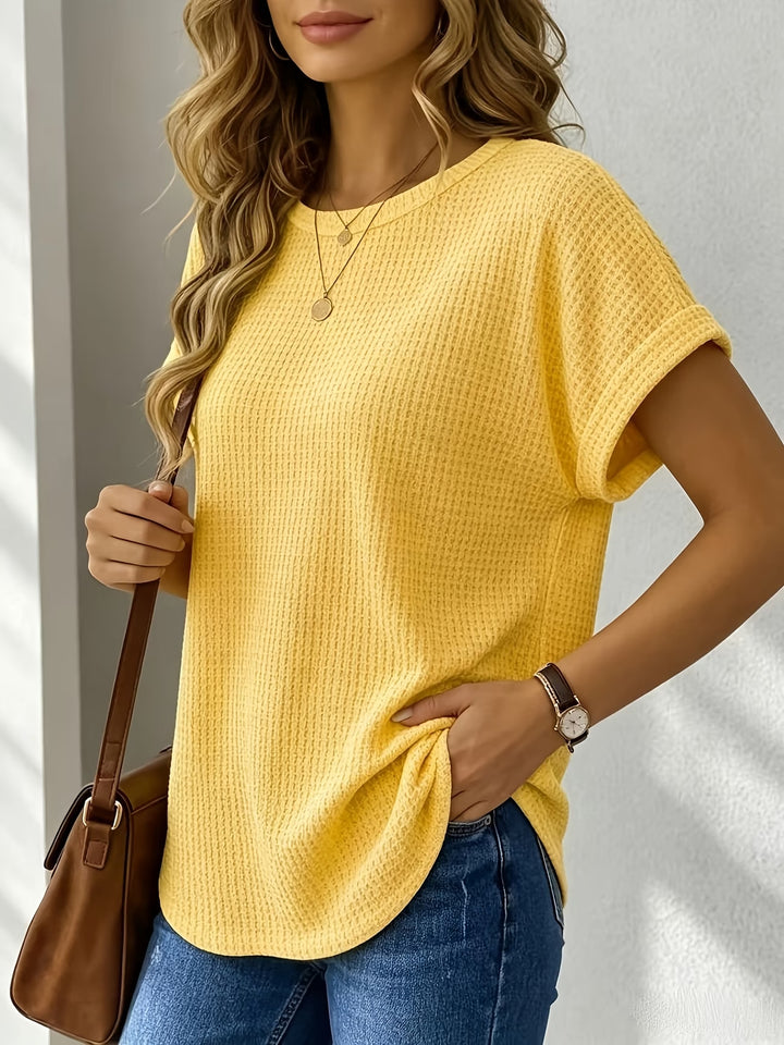 Adeline | Waffle Texture Tee