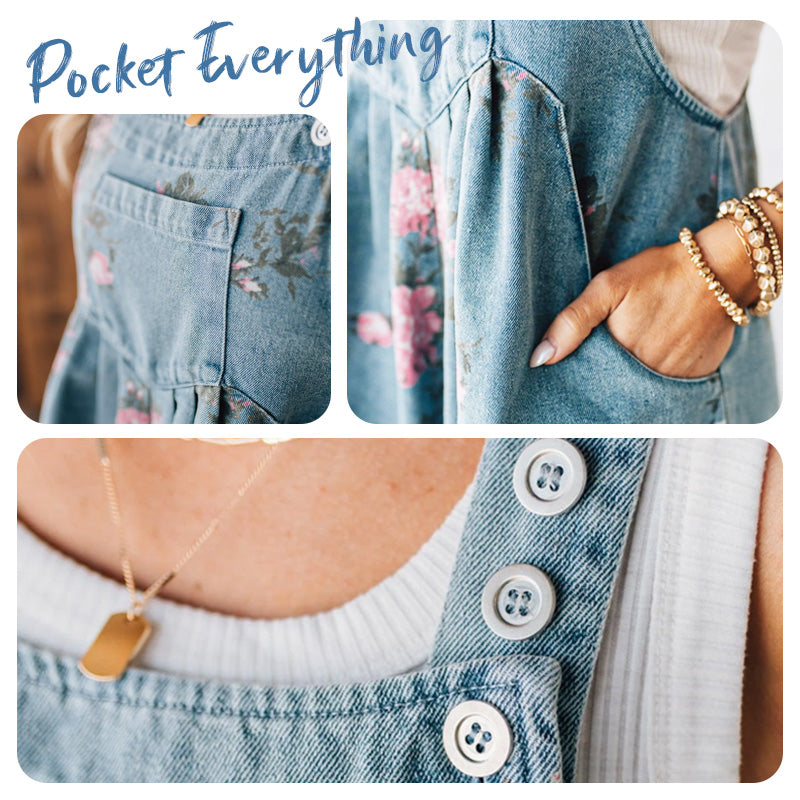 Tahlia | Floral Denim-Look Jumpsuit