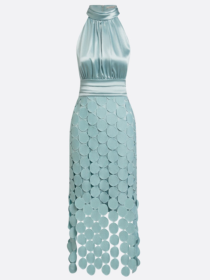 Claudia | Elegant Halter Midi Dress