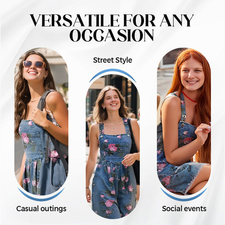 Tahlia | Floral Denim-Look Jumpsuit