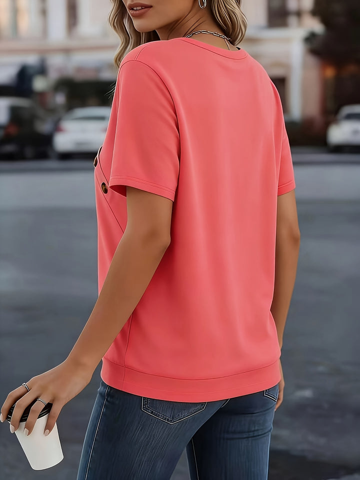 Camille | V-Neck Button Blouse