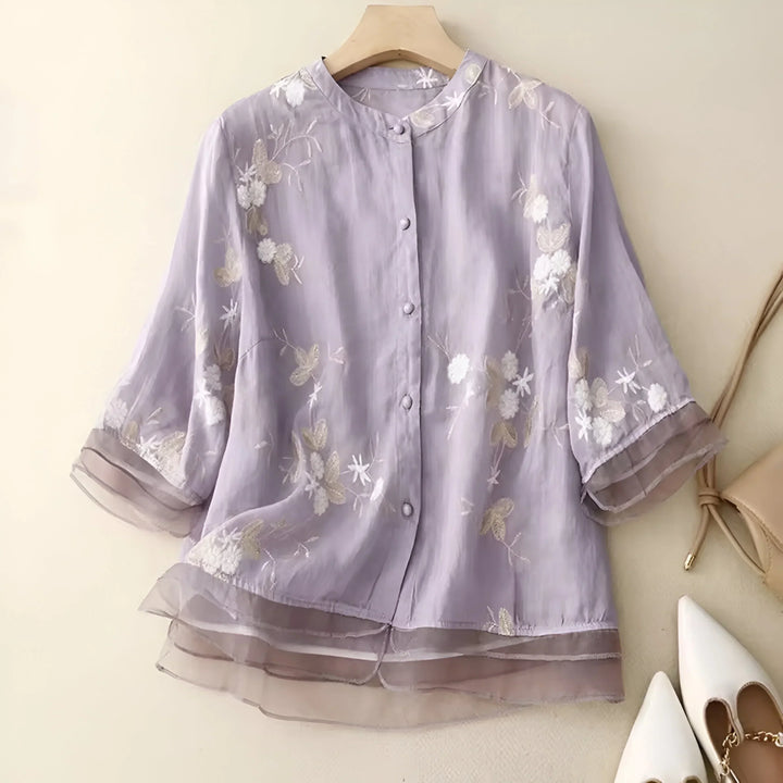 Embroidered Cotton Top