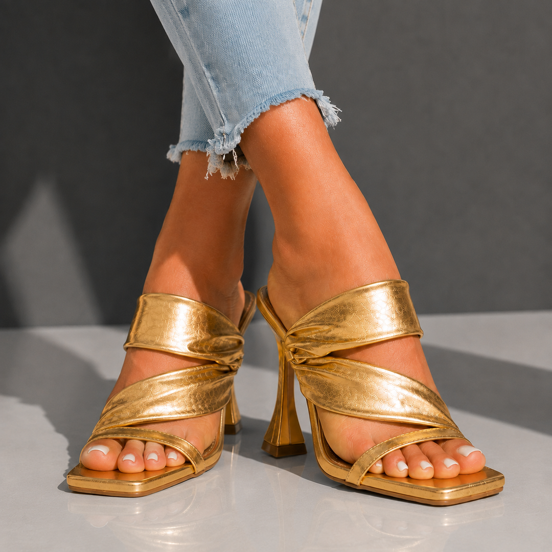 Serena | Twisted Strap Heels