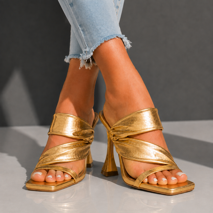 Serena | Twisted Strap Heels