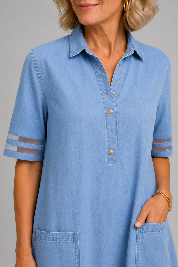 Denim Dress in Brittany Style