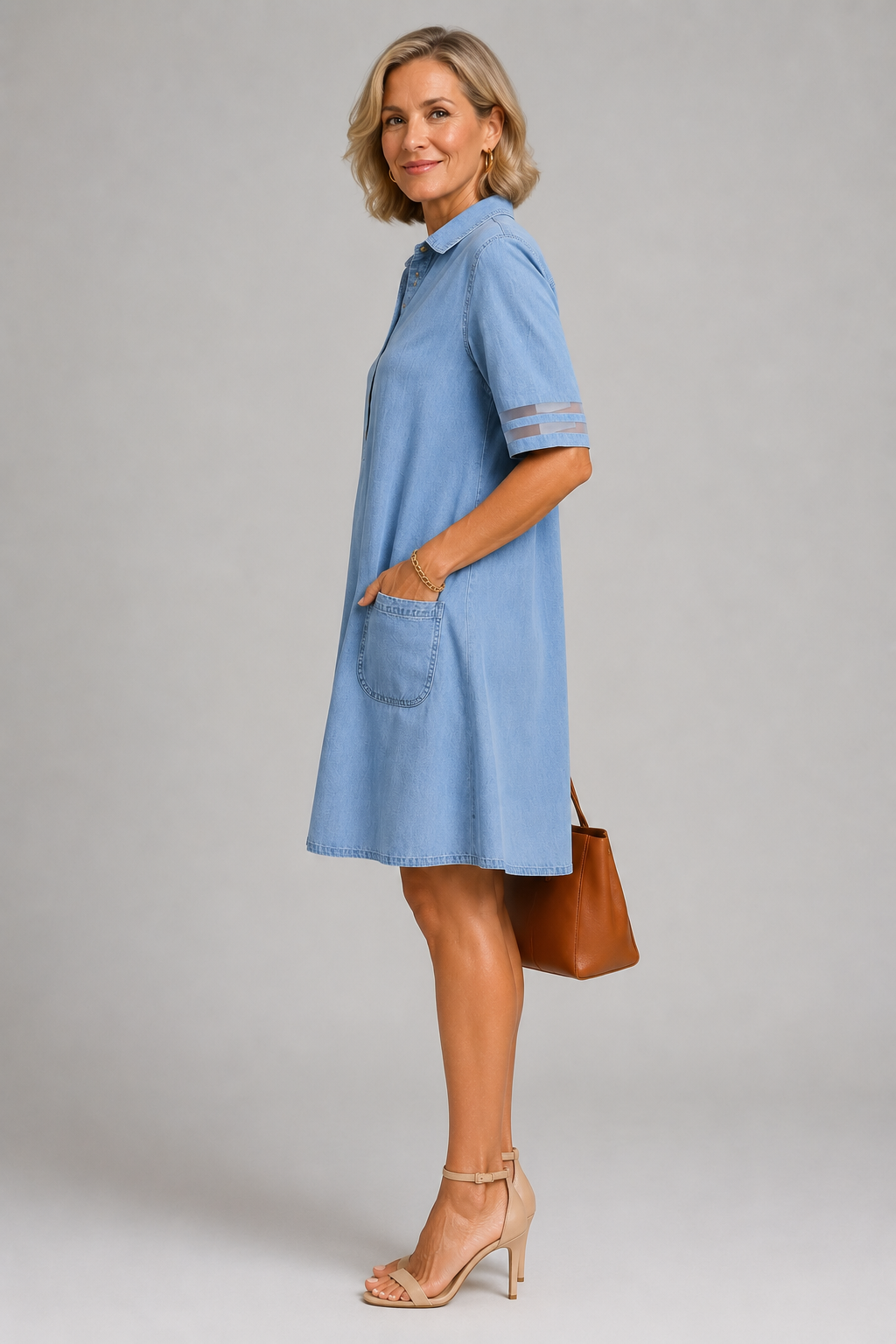 Denim Dress in Brittany Style