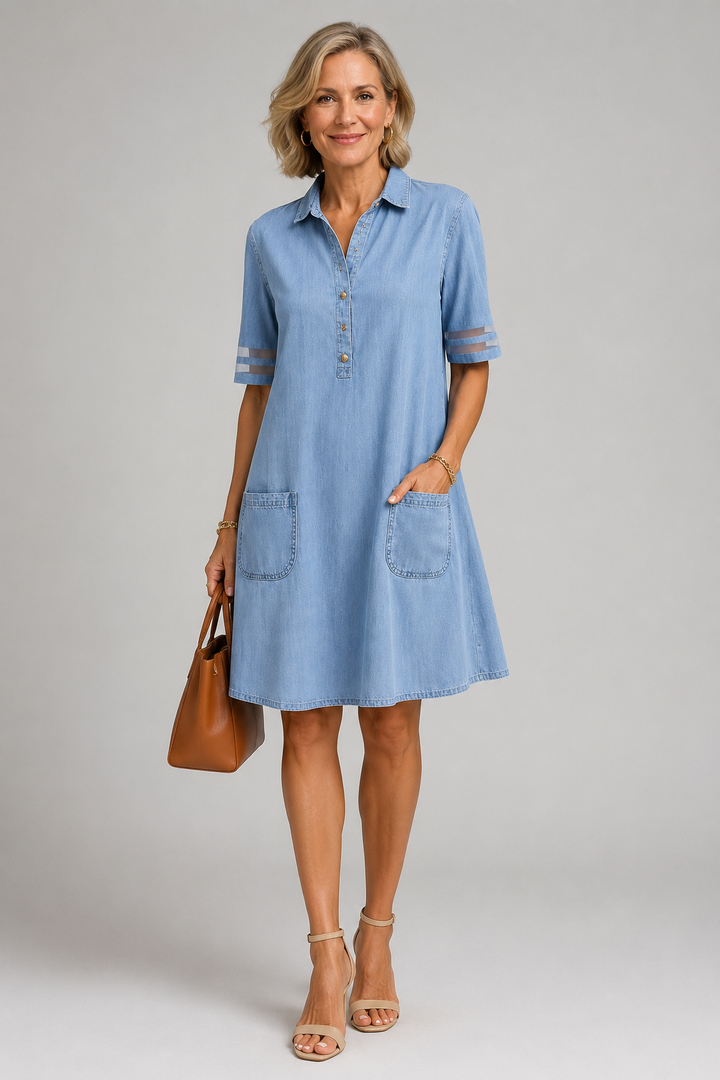 Denim Dress in Brittany Style