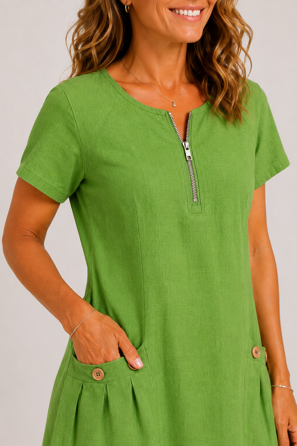 Amélie Linen Midi Dress