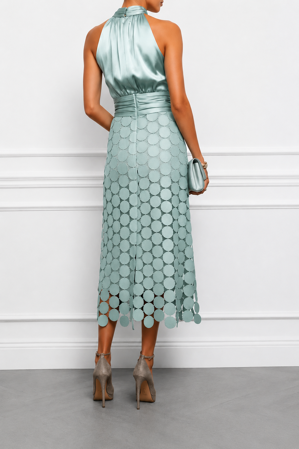 Claudia | Elegant Halter Midi Dress