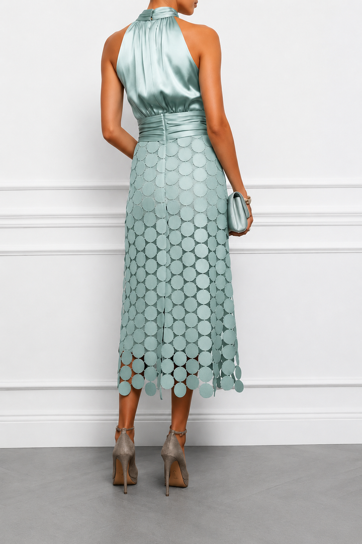 Claudia | Elegant Halter Midi Dress