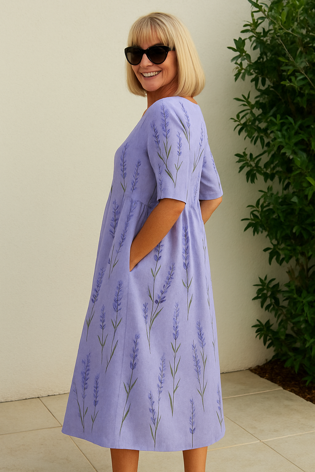 Elowyn | Relaxed Floral Midi Dress