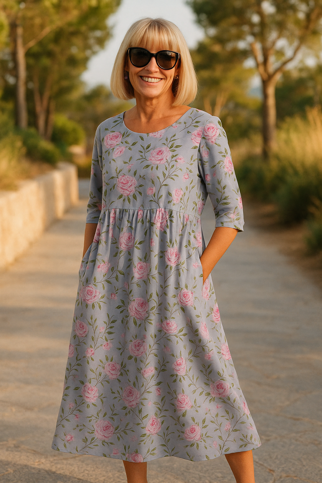 Elowyn | Relaxed Floral Midi Dress