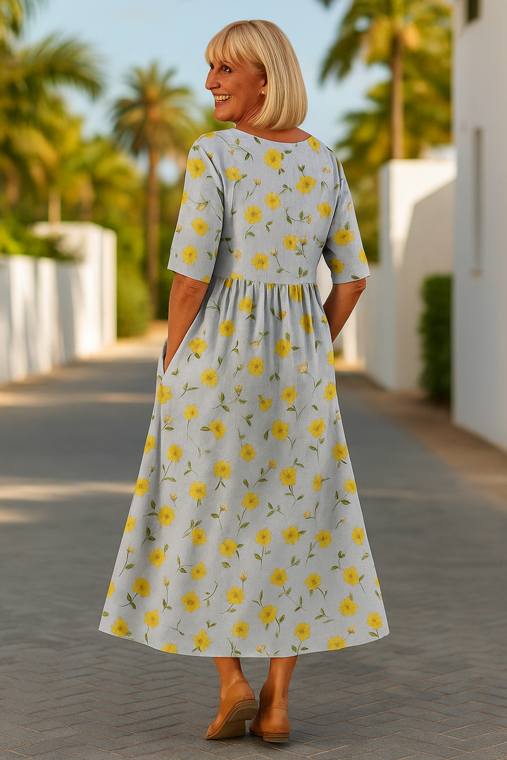 Elowyn | Relaxed Floral Midi Dress