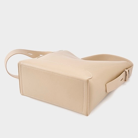 Genuine Leather Crossbody & Shoulder Oversized Bucket Bag