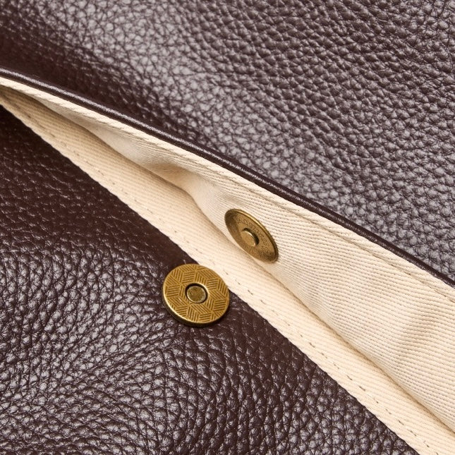 Retro Genuine Leather Soft Minimalist Tote Bag