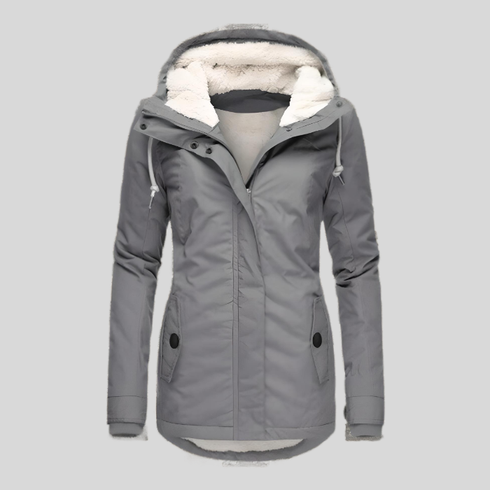 Alienor | Long Jacket with Hood and Lining
