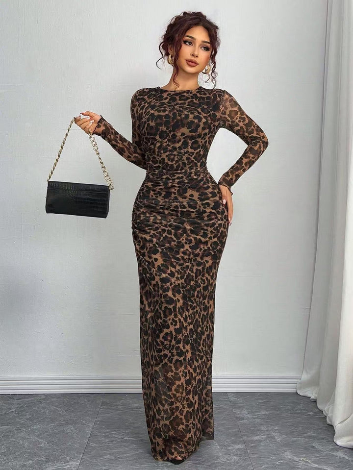 Tahlia | Printed Long Sleeve Maxi Dress