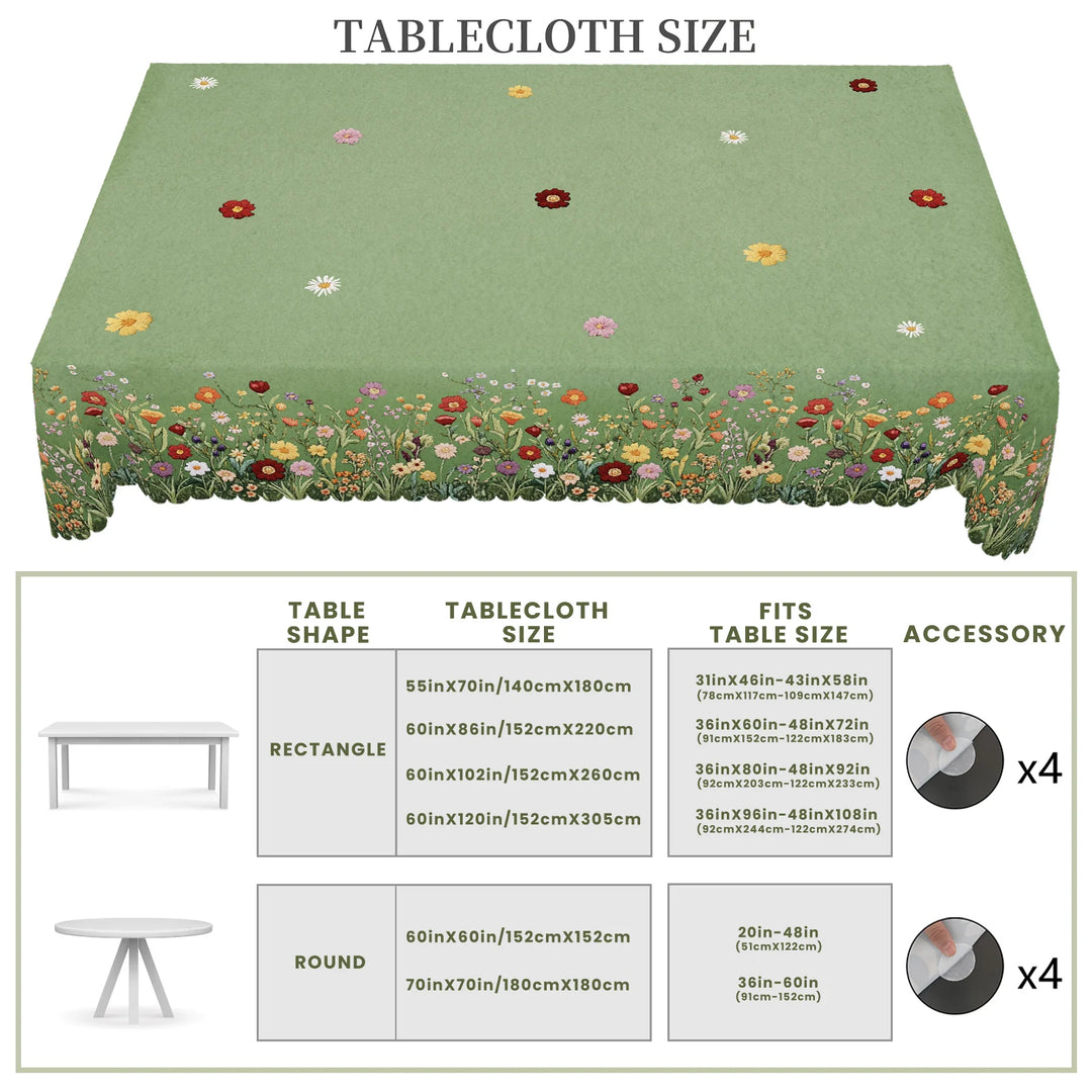 Elowen | Vintage Floral Tablecloth