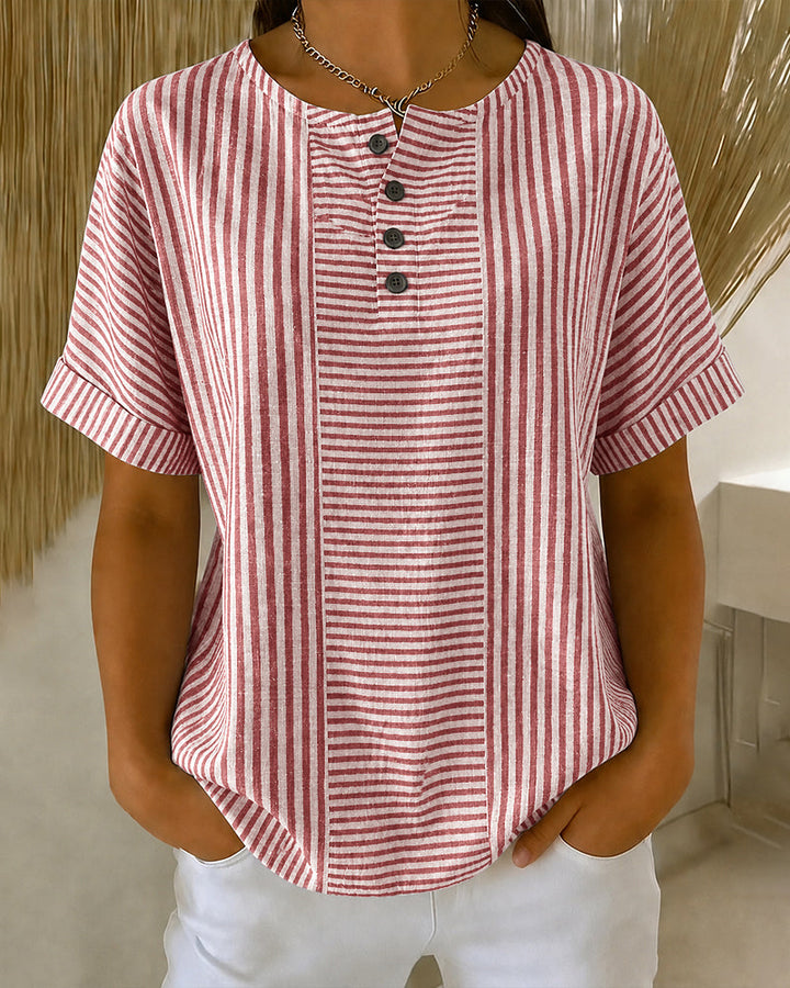 Delphine | Colourblock Striped Blouse