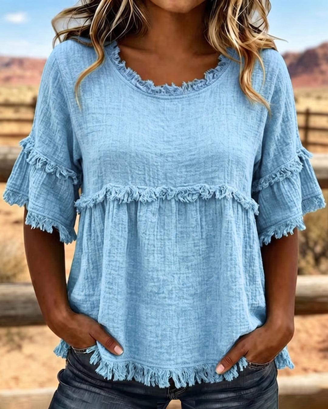 Maisie | Frill Trim Relaxed Blouse