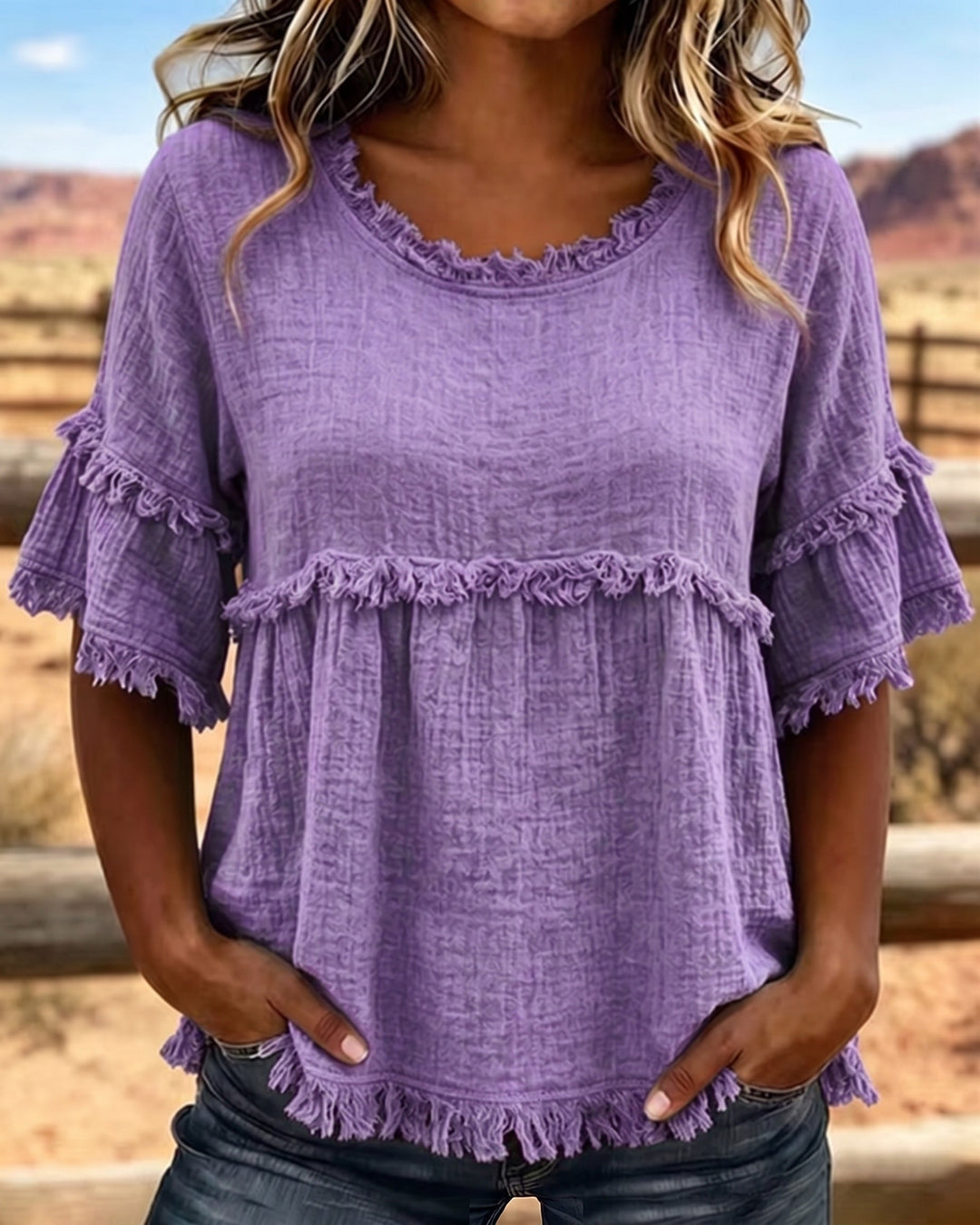 Maisie | Frill Trim Relaxed Blouse