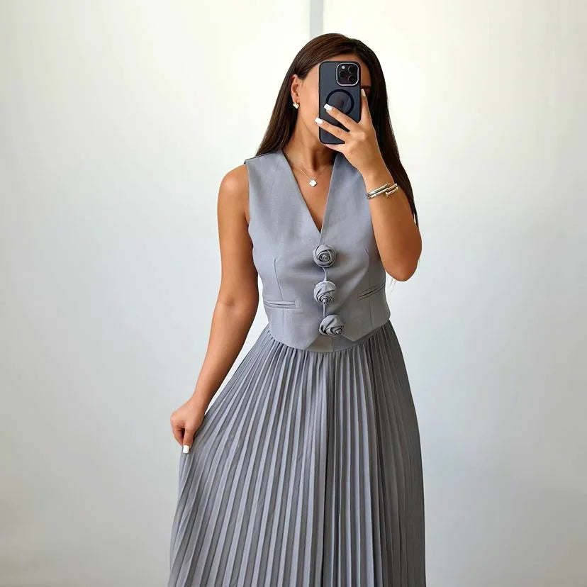 Beyza | Elegant Sleeveless Two Piece Set