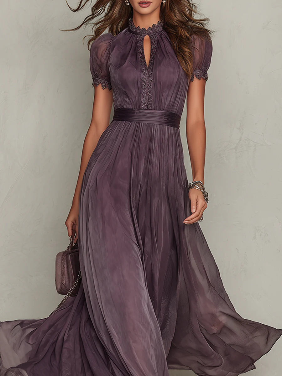 Flavia | Elegant Chiffon Maxi Dress for Women