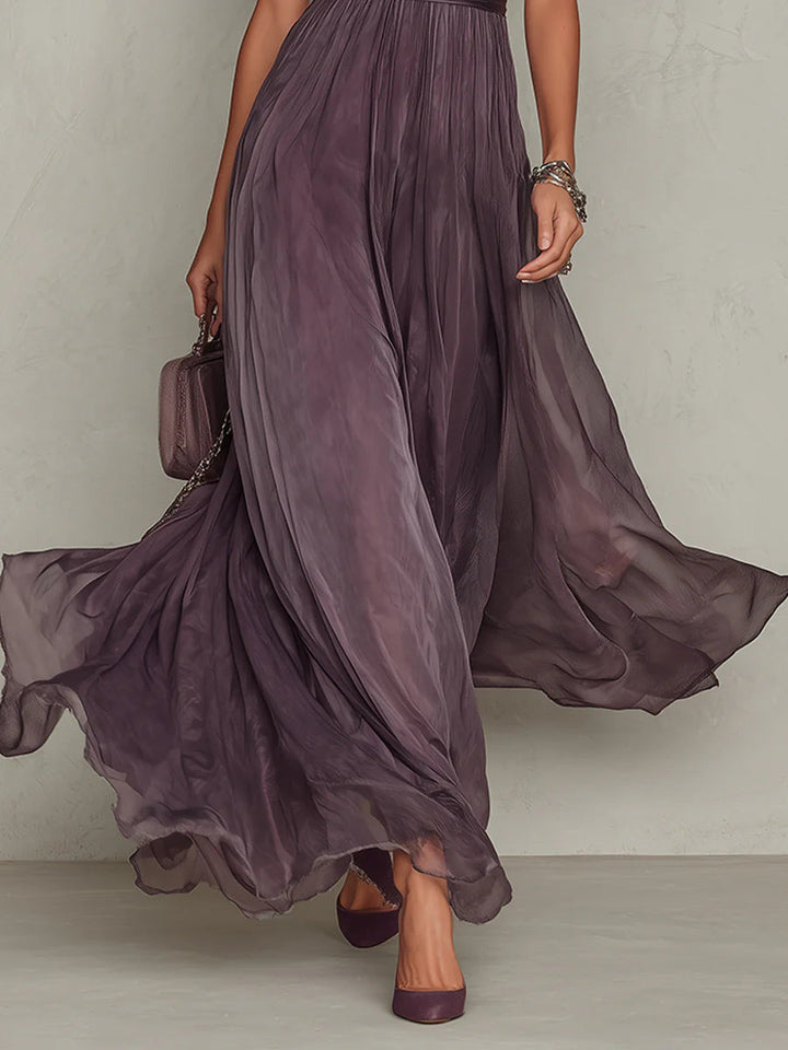 Flavia | Elegant Chiffon Maxi Dress for Women