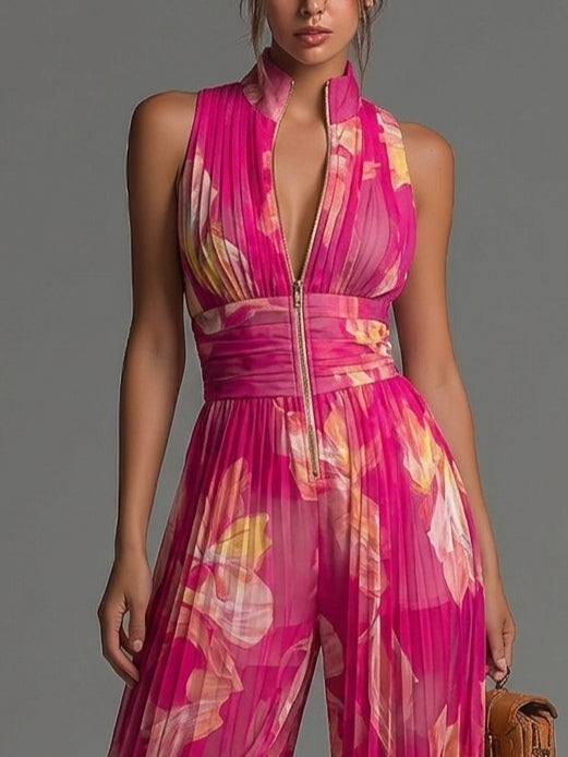 Serafina | Fuchsia Floral Jumpsuit
