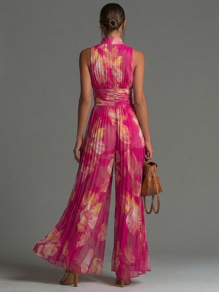 Serafina | Fuchsia Floral Jumpsuit