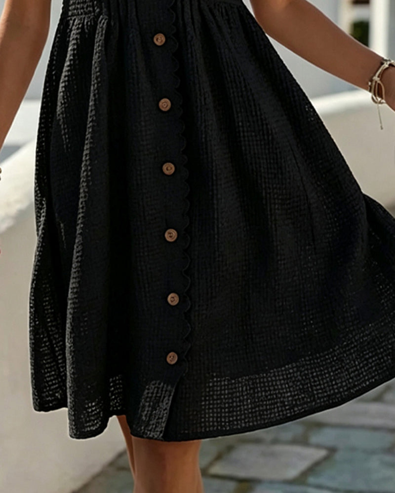 Amelie | Lace Trim Midi Dress