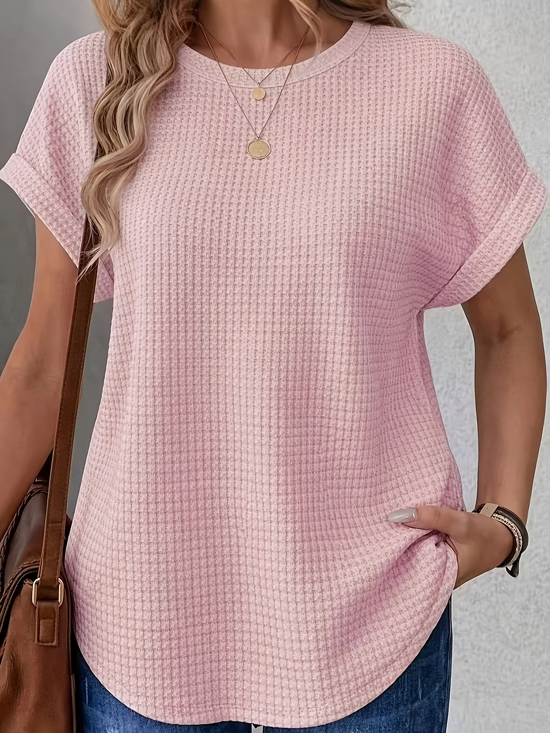 Adeline | Waffle Texture Tee