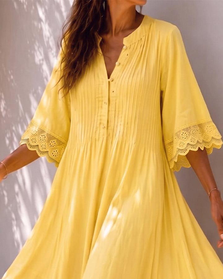 Marigold | Ruffle Shirred Maxi Dress