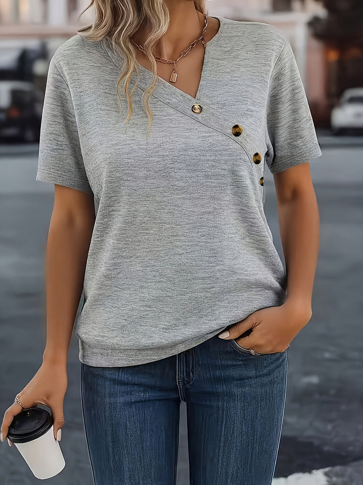 Camille | V-Neck Button Blouse
