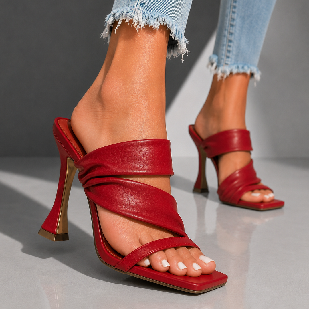 Serena | Twisted Strap Heels