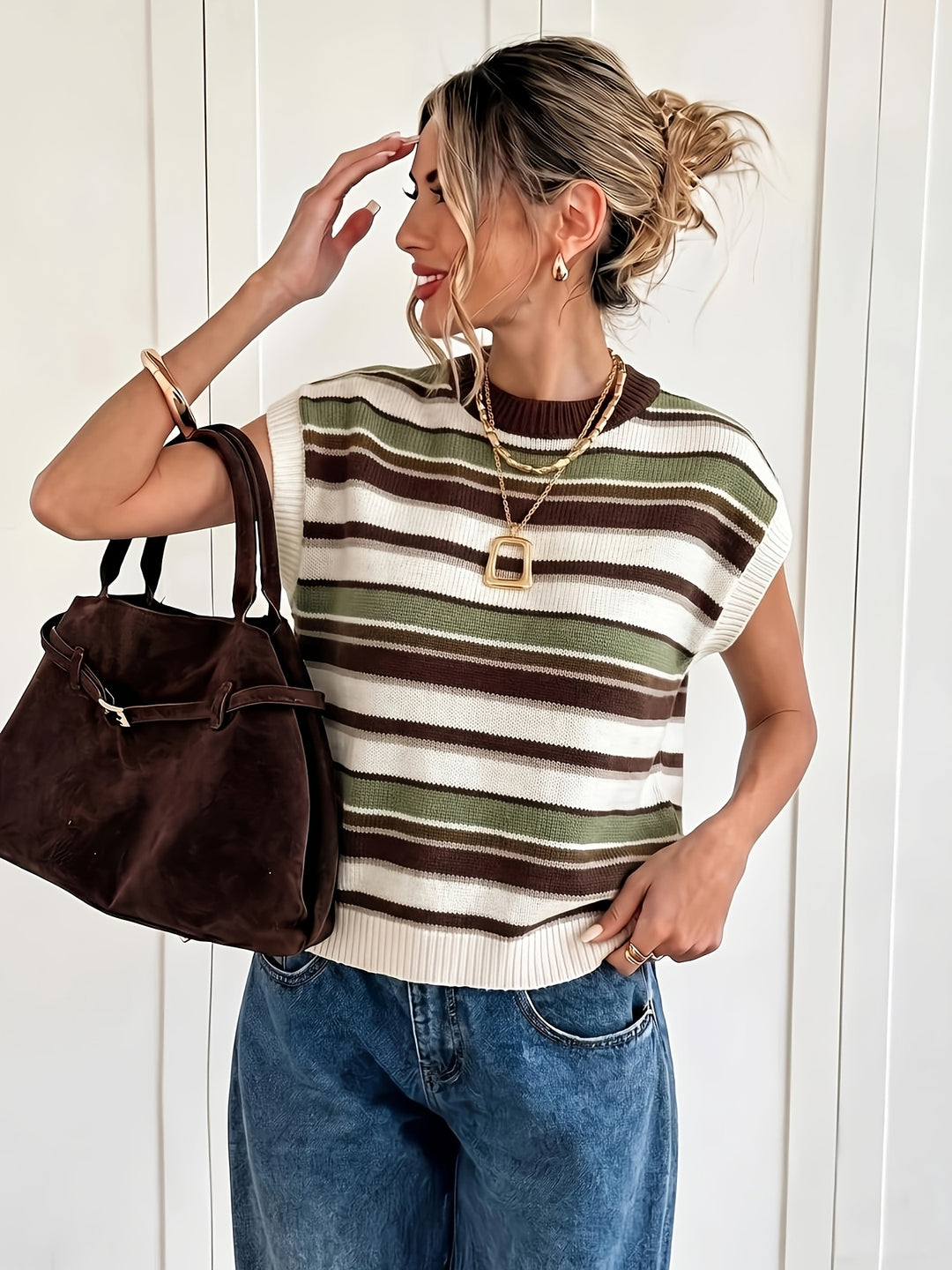 Sylvie | Striped Colourblock Sweater