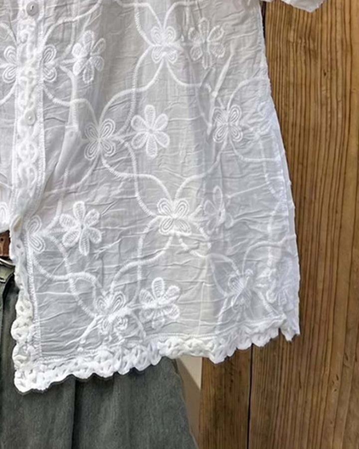 Elise | Embroidered Lace Blouse