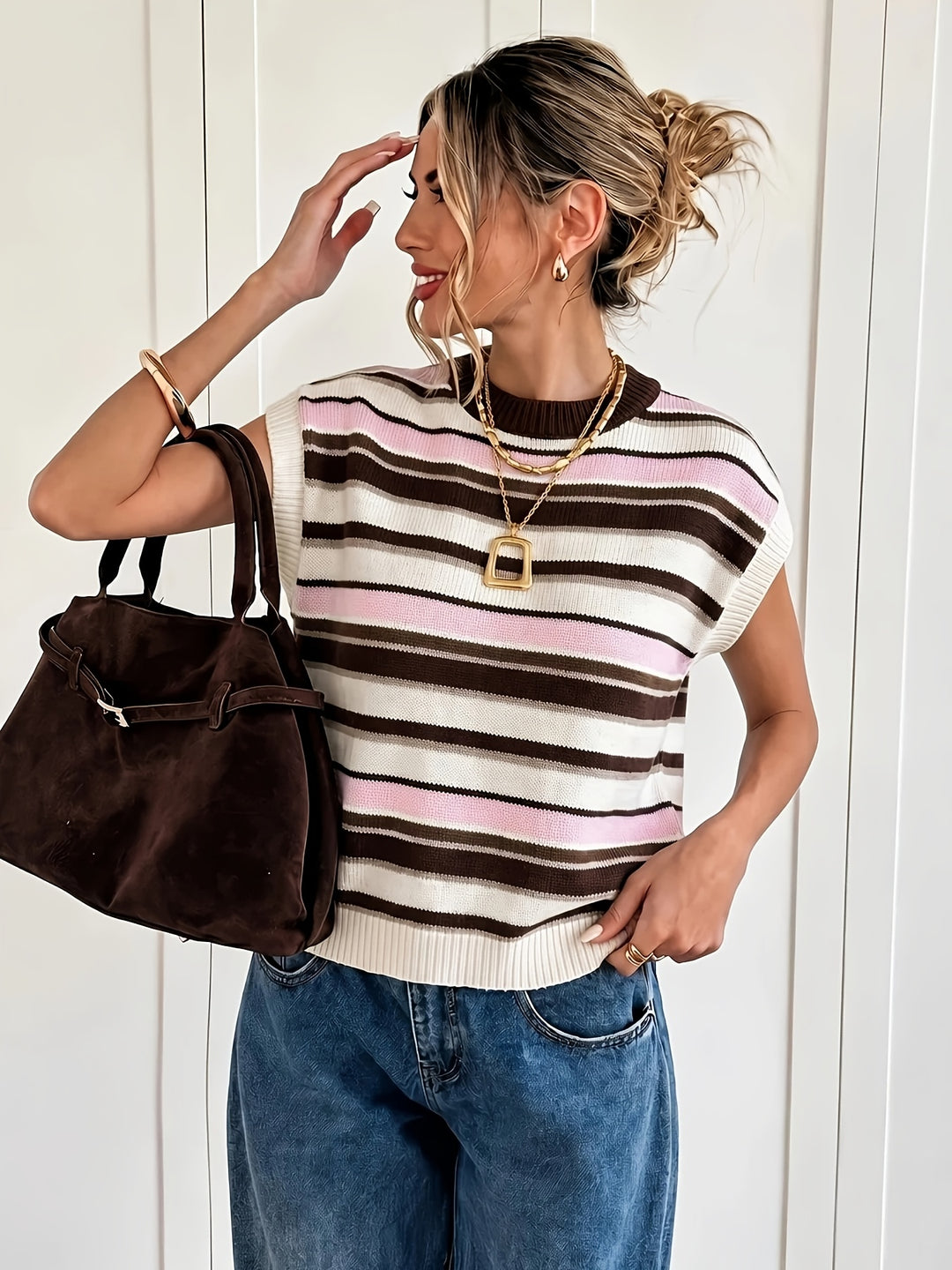 Sylvie | Striped Colourblock Sweater
