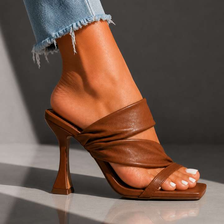 Serena | Twisted Strap Heels