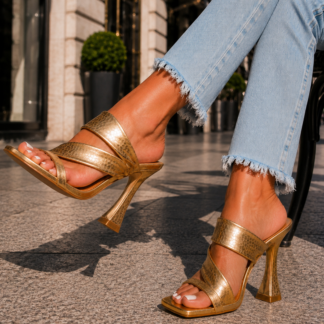 Serena | Twisted Strap Heels