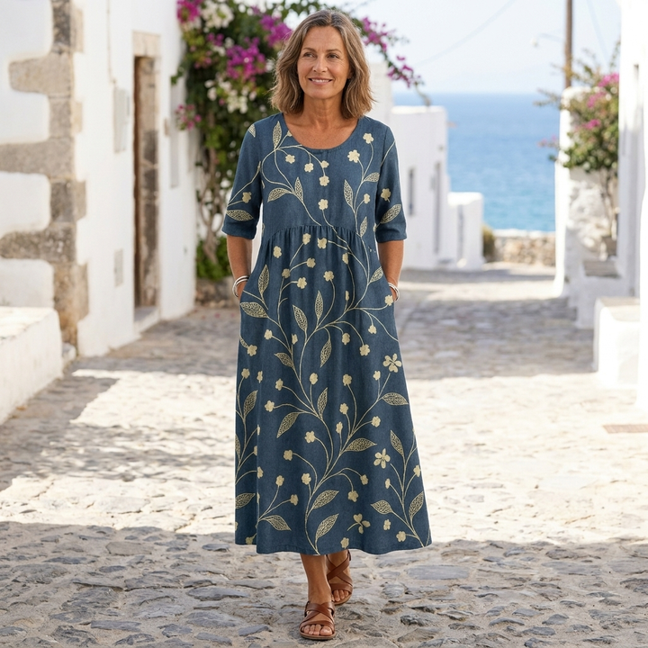 Elowyn | Relaxed Floral Midi Dress