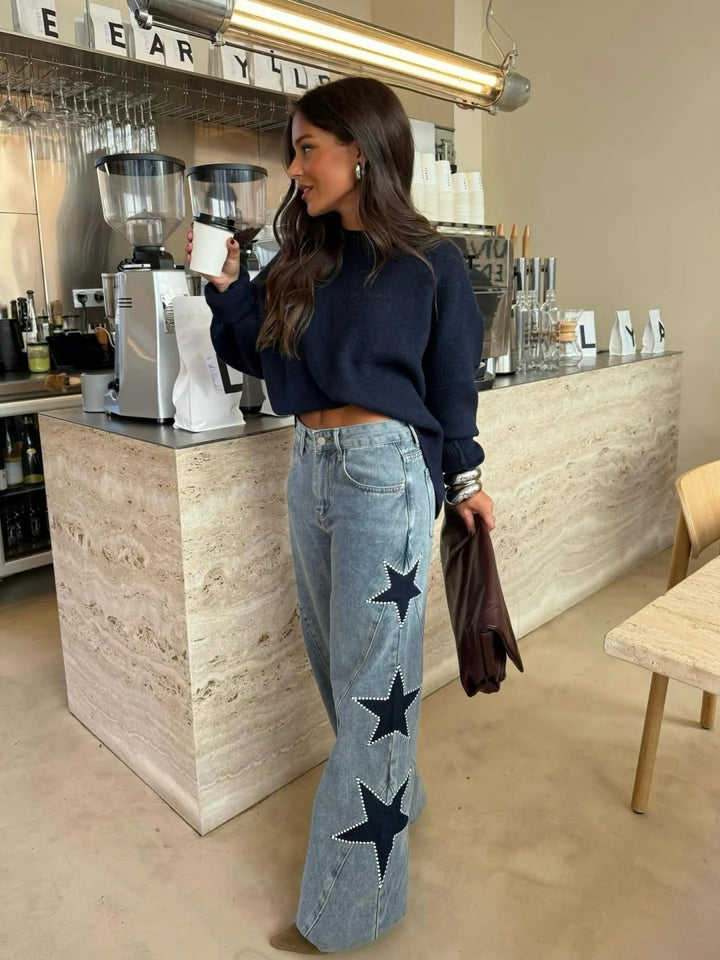 Stella Star Detail Straight Jeans